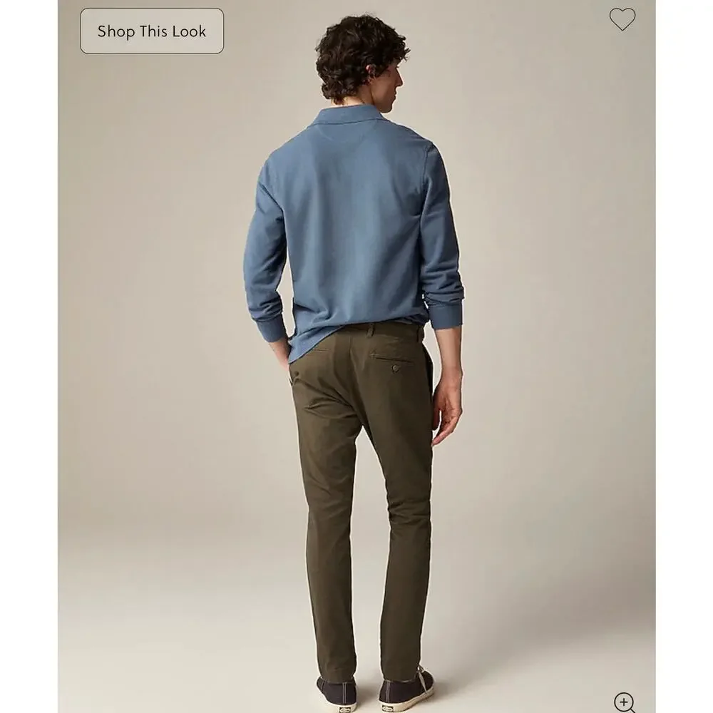 J. Crew 250 skinny-fit pant in stretch chino Catskill Green size 31/32